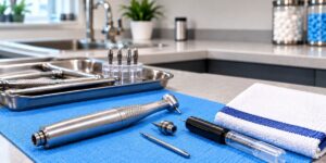 Dental handpiece and maintenance tools prepared for cleaning and maintenance